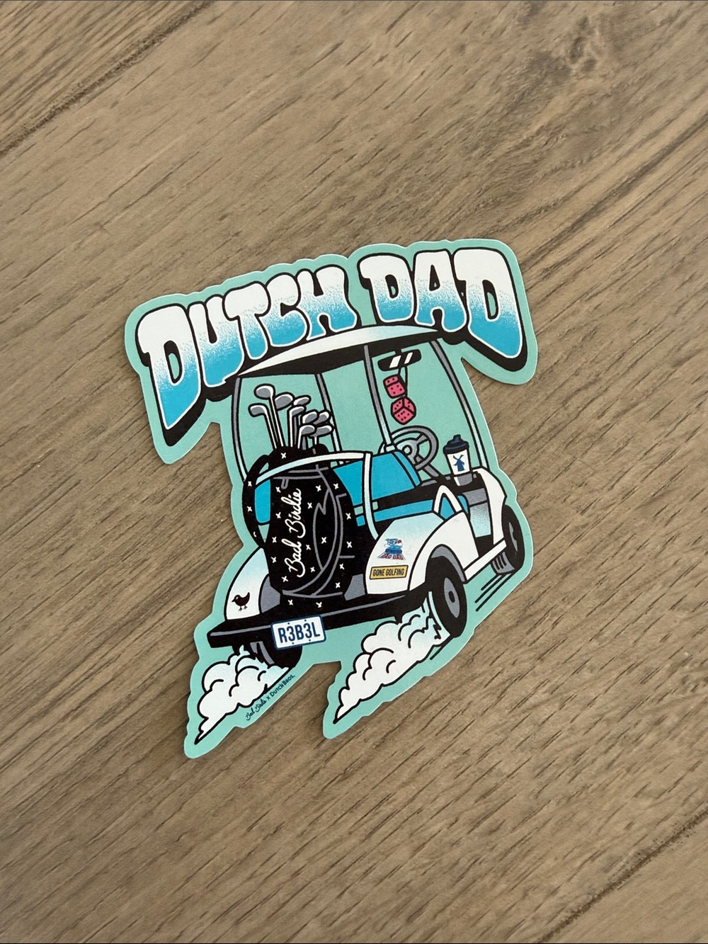 Dutch Bros "Dutch Dad" Golf Cart Sticker